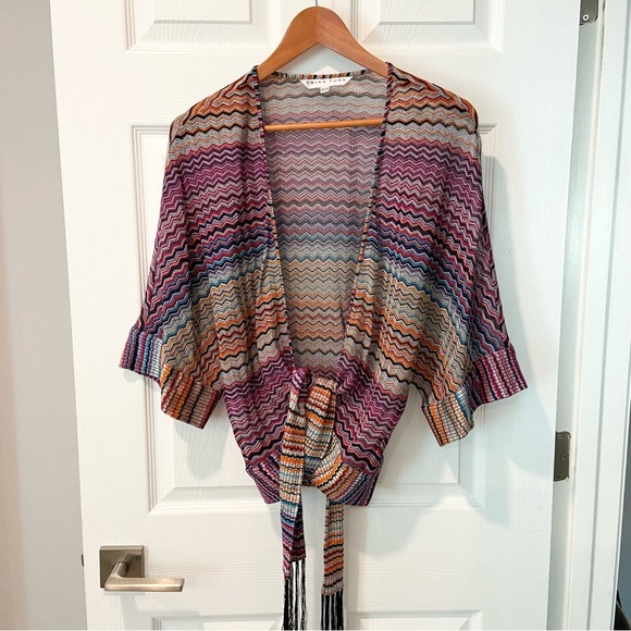 Trina Turk Multicolor Zigzag Cardigan - Picture 11 of 11